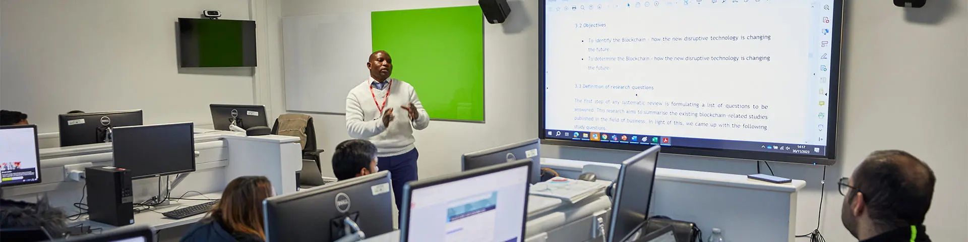 Computing class at Solent