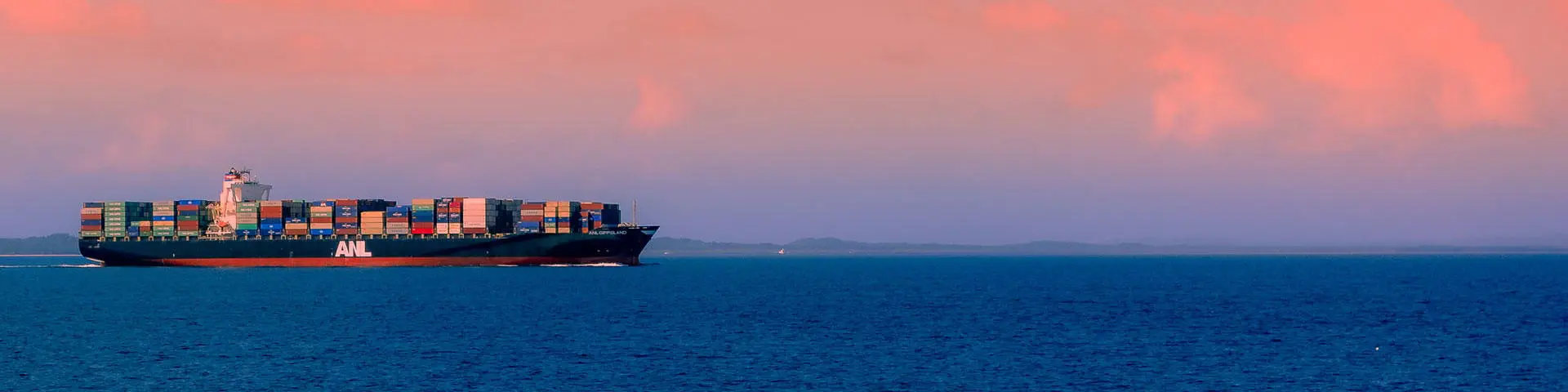 shipping containers at sea