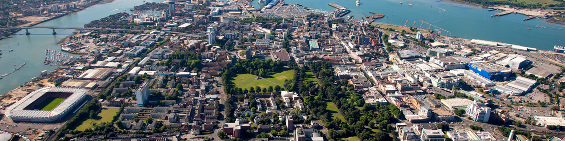 A picture of Southampton from above