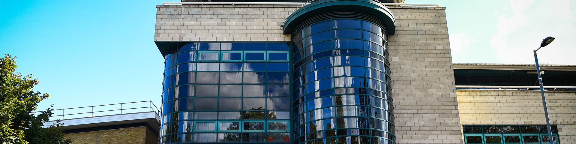 External photo of the Andrews Building on Solent University's East Park Terrace campus.