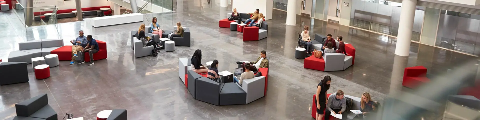 people in the Spark atrium