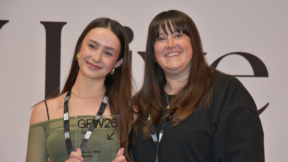 Tianey West award project pitch marketing with managing director for GFW Nicola Hitchens