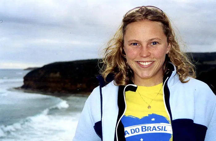 Lisa Wilson on a beach