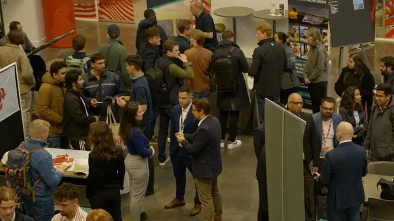 People attending the maritime conference