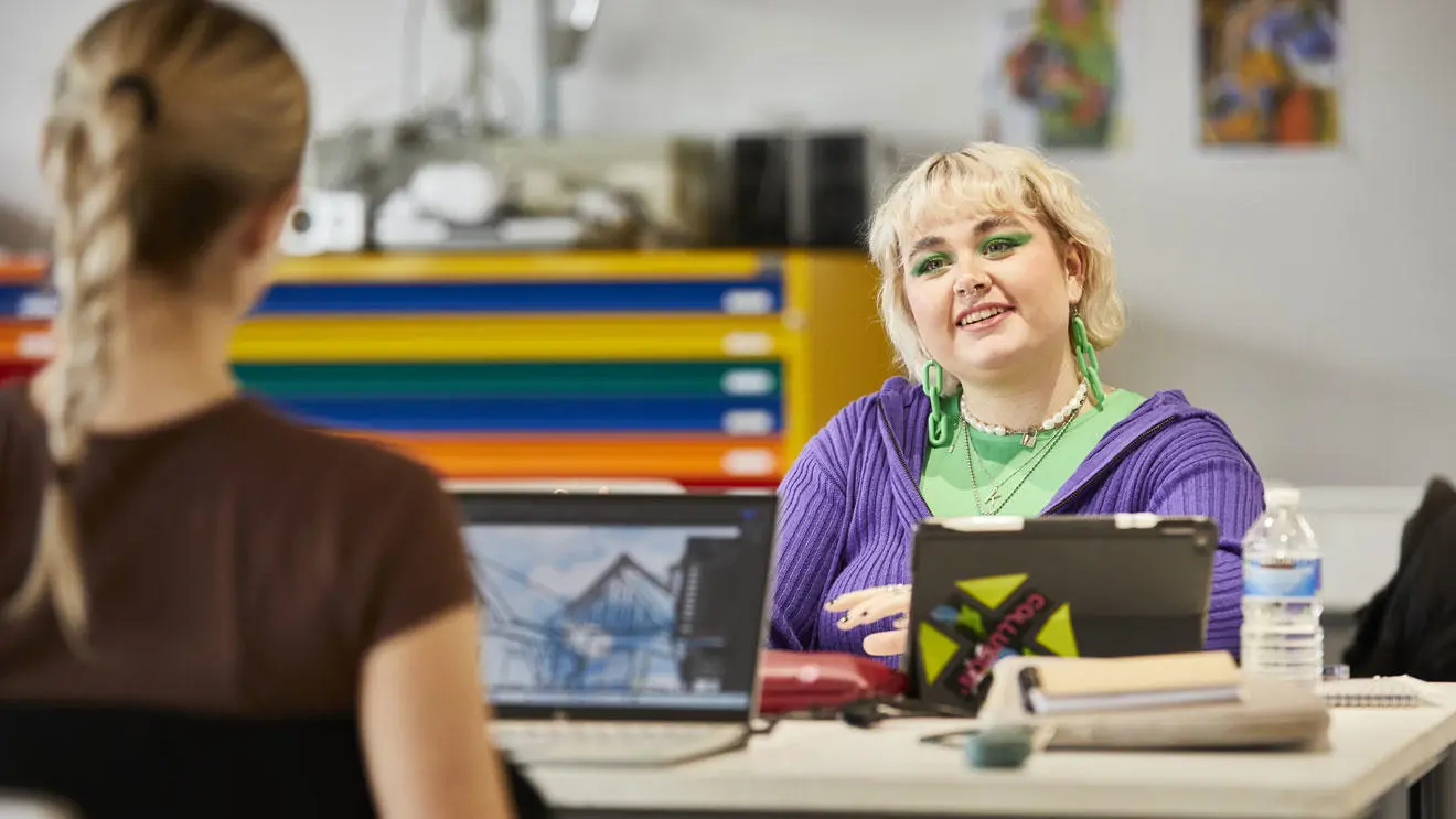 Art students in the studio