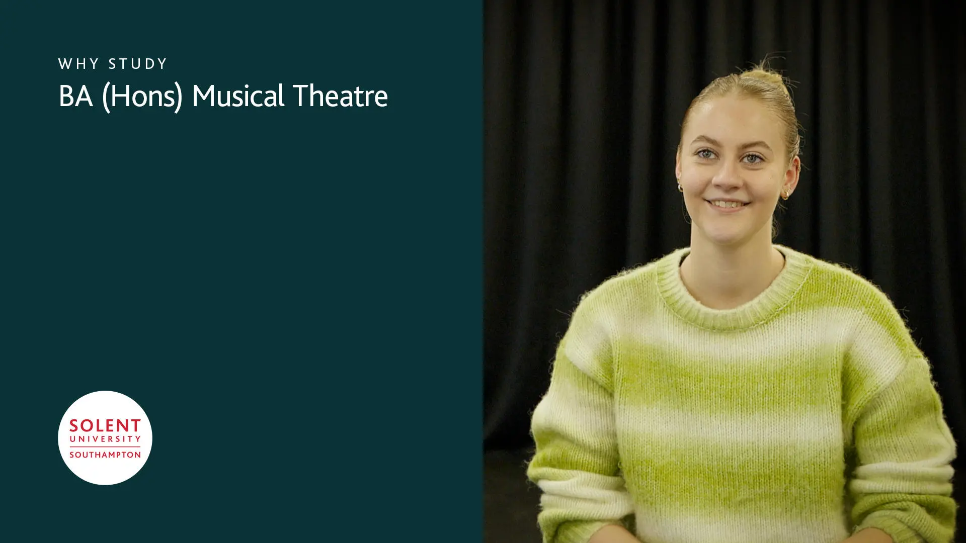 Video thumbnail image for Why study BA (Hons) Musical Theatre