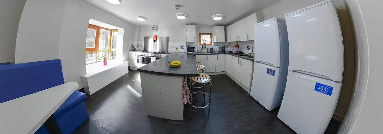 One of the kitchens in the Deanery student residence